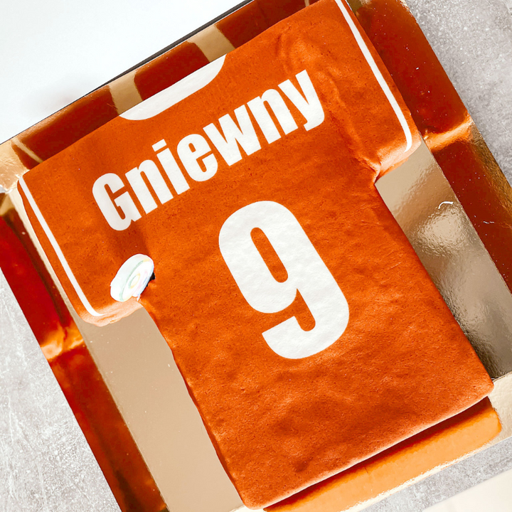 Voetbalshirt taart, effen - verschillende kleuren