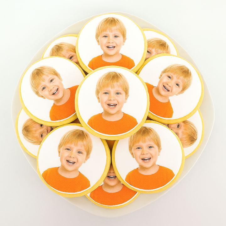 Foto koekjes, rond (12 stuks)