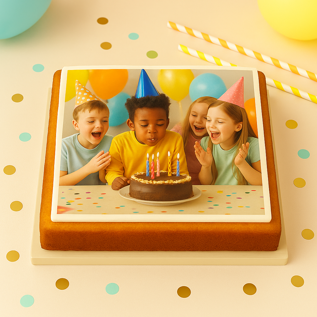 Vierkante eetbare print