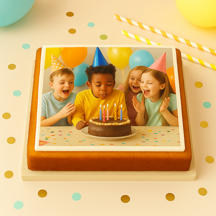 Vierkante eetbare print