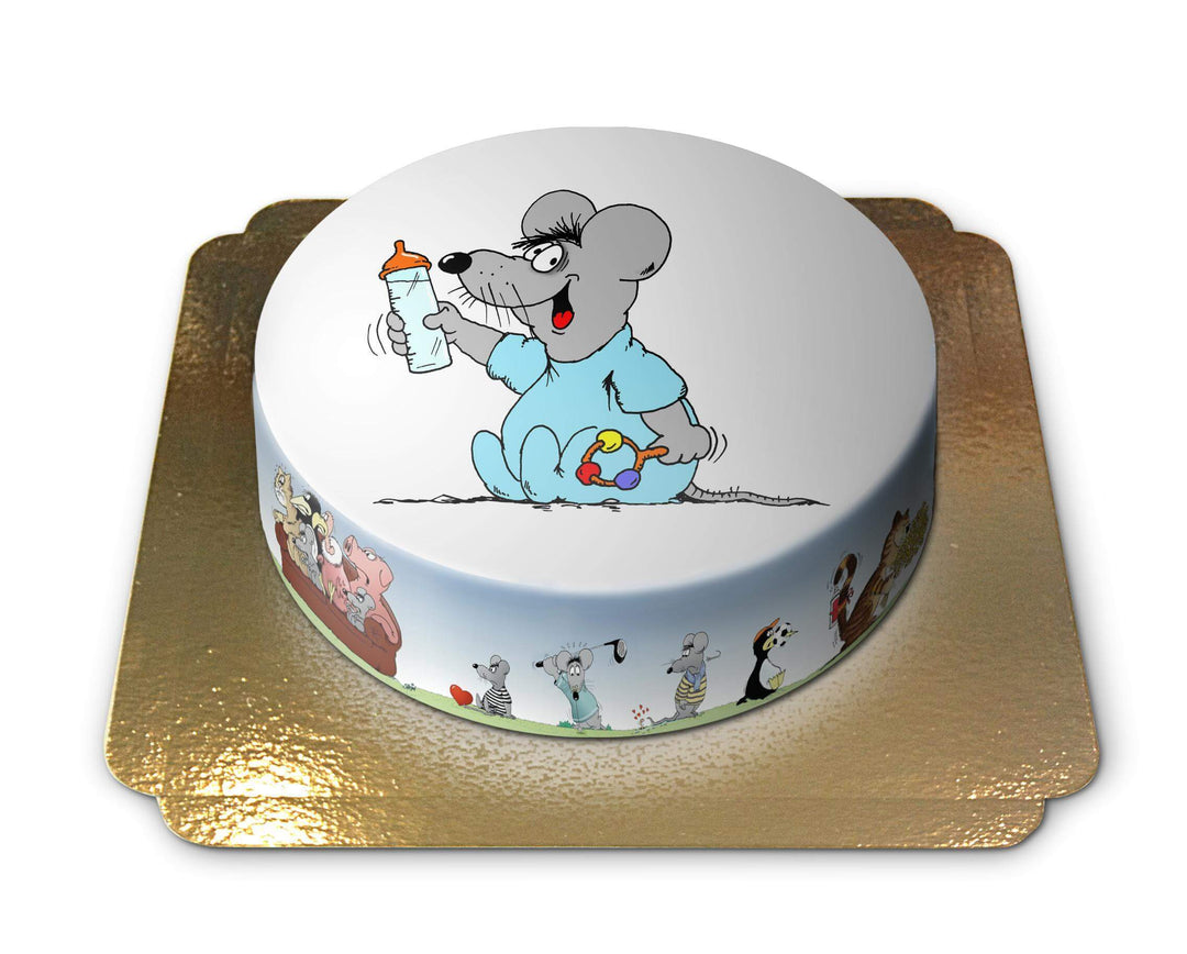 Babymuis met fles