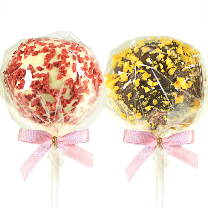 Cake-Pops met Sinaasappel- & Aardbei-Crisp (12 Stuks)