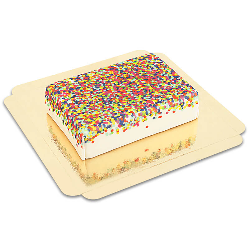 Hoekige confetti taart