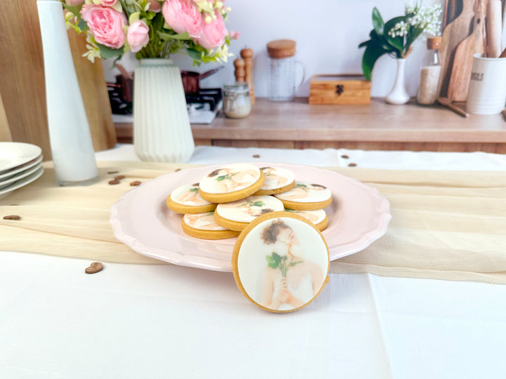 Foto koekjes, rond (12 stuks)