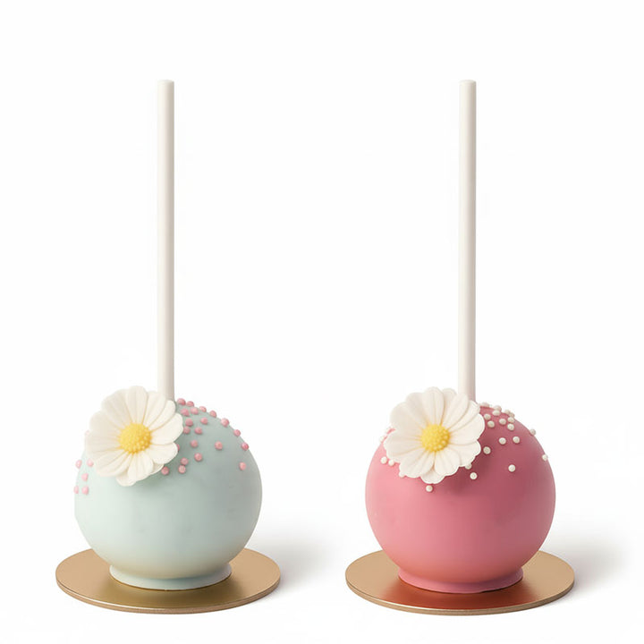 Bloeiende cake-pops wit & roze (10 stuks)