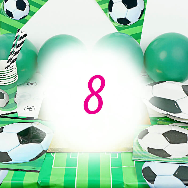 Voetbal partyset voor 8 personen â zonder taart
