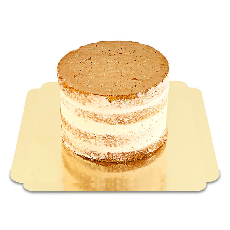 Naked Cake perzik-passievrucht - verschillende maten met koek-crunch