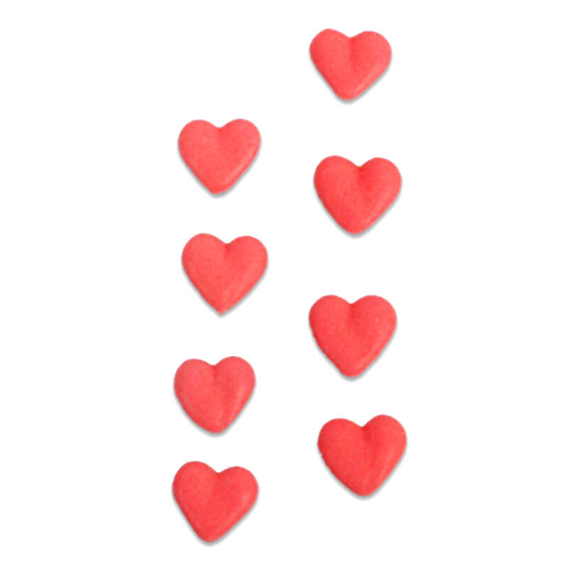 Suikerhartjes Rood (8 stuks)