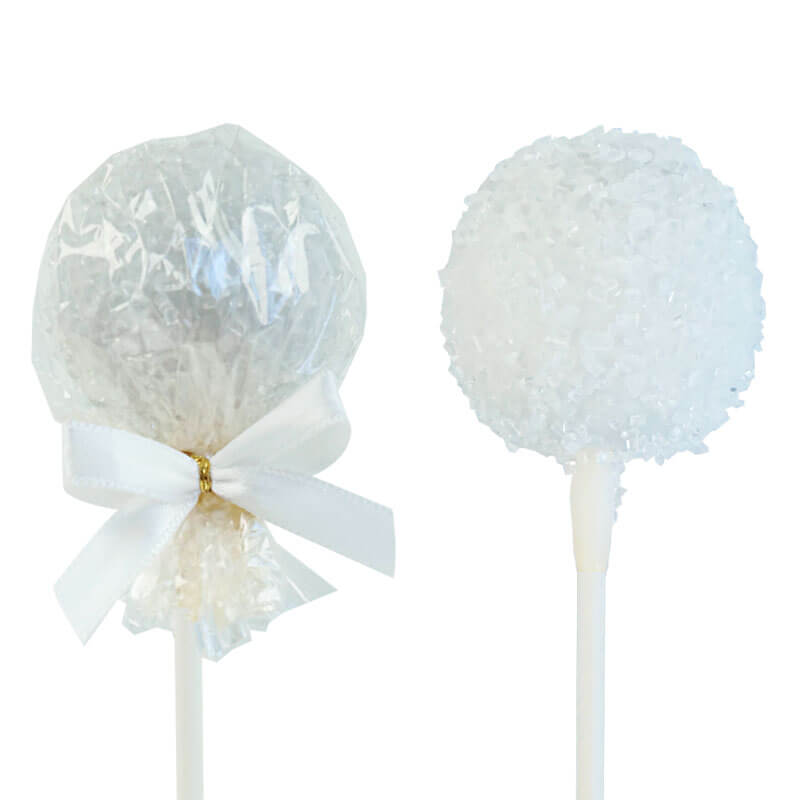 Witte kristallen Cake-Pops (12 stuks)