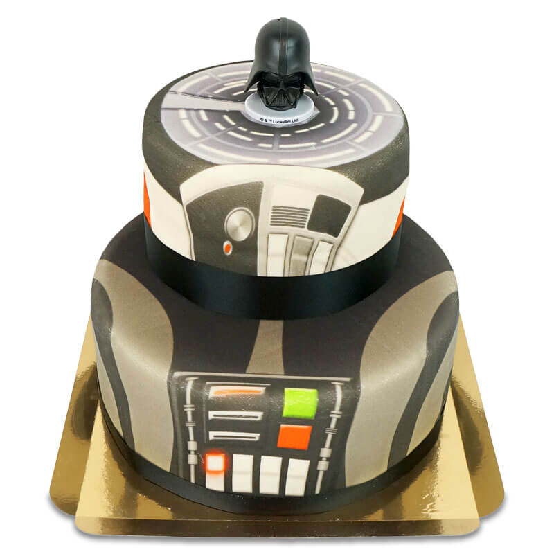 Darth Vader® op twee-verdiepingen ruimtestation taart
