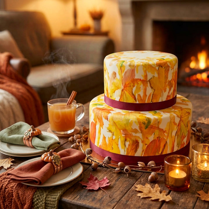 Twee verdiepingen luxe herfst taart