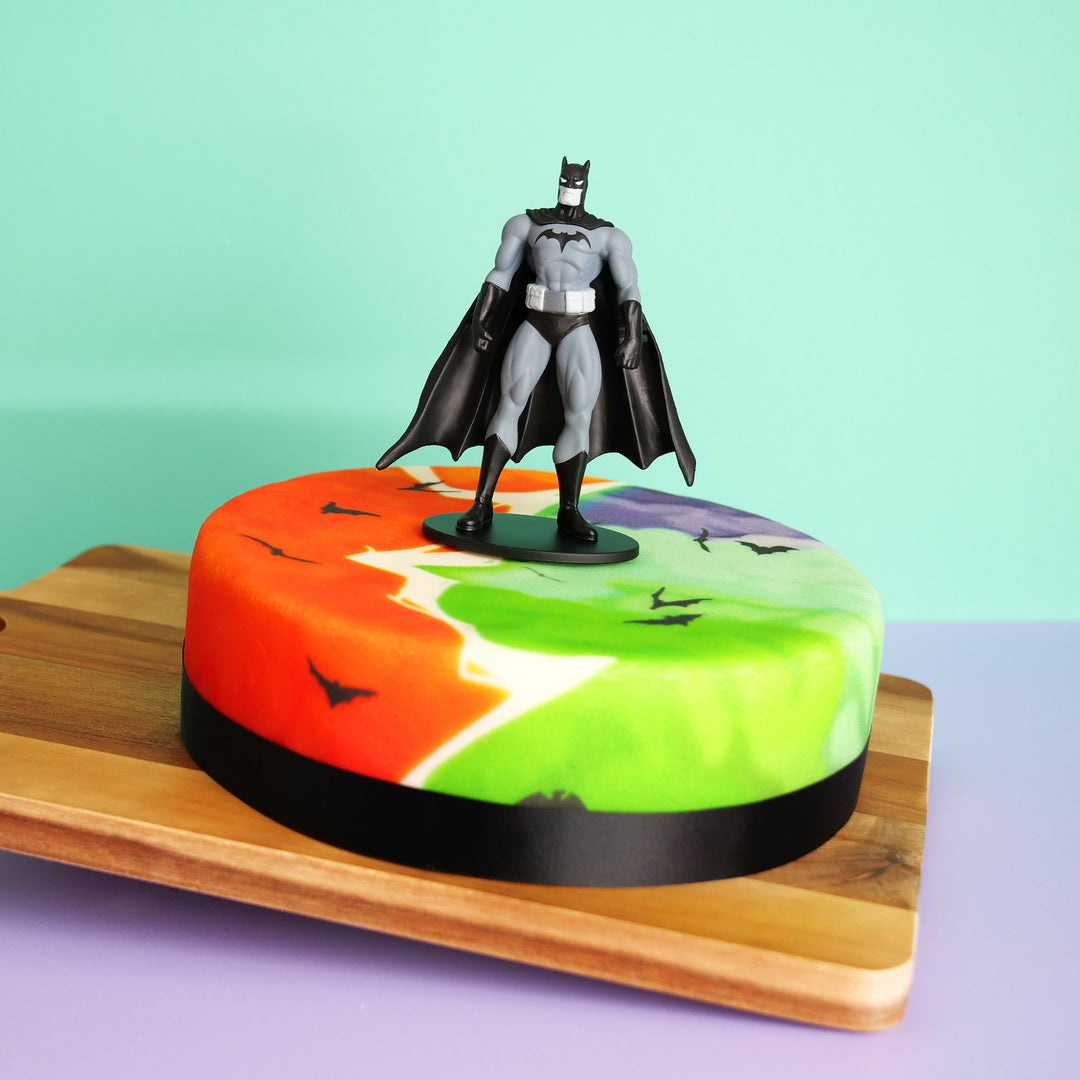Batman®-figuur op comic-wolkentaart