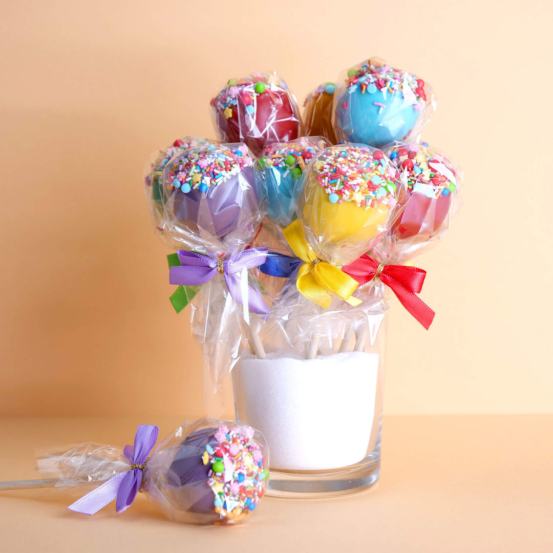 Kleurrijke Cake-Pops met hagelslag en confetti (12 Stuks)