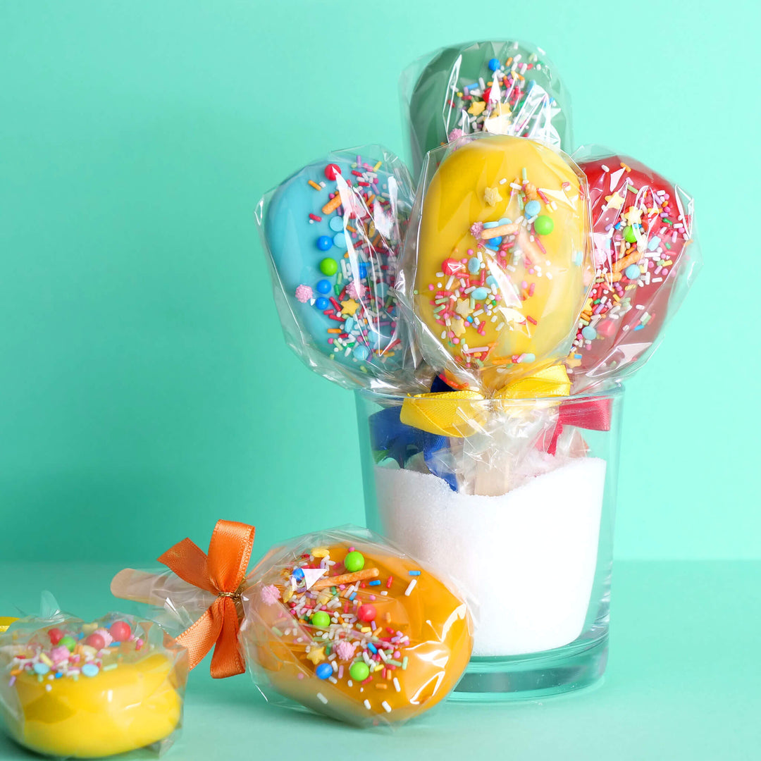 Kleurrijke Cake-Ijspops met hagelslag en confetti (10 Stuks) 