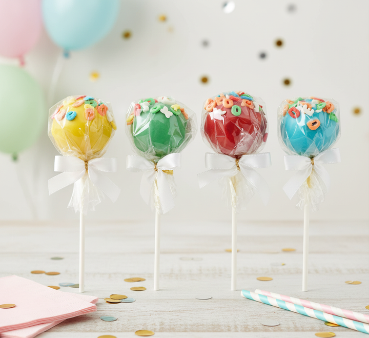 Kleurrijke letter Cake-Pops (12 Stuks)