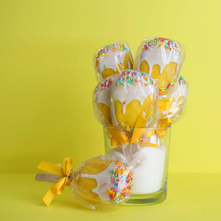 Cake-ijslolly in geel (10 Stuks)