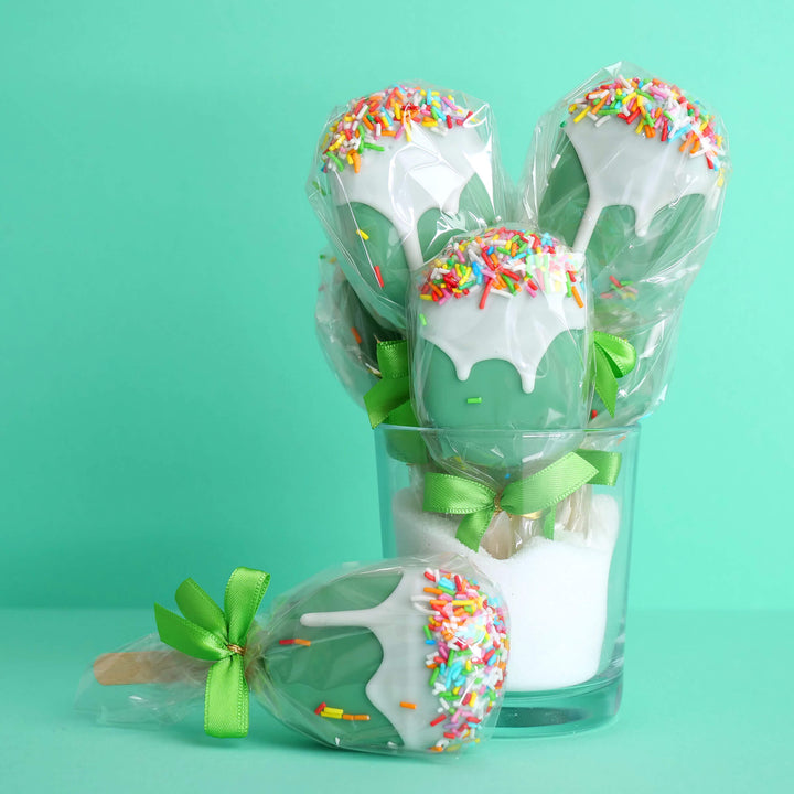 Cake-ijslolly in groen (10 stuks)