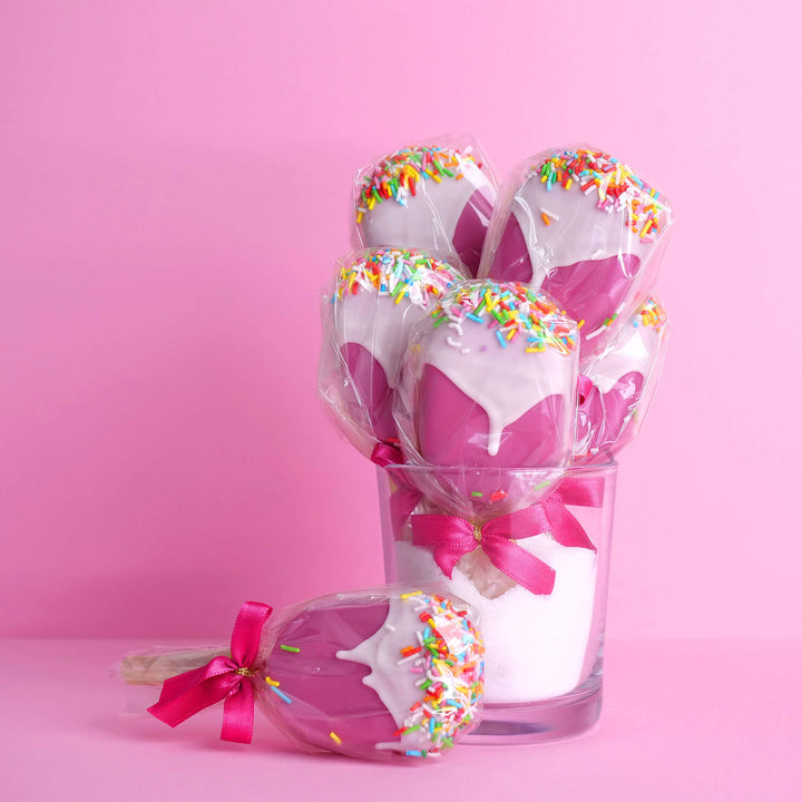 Cake-ijslolly in roze (10 stuks)