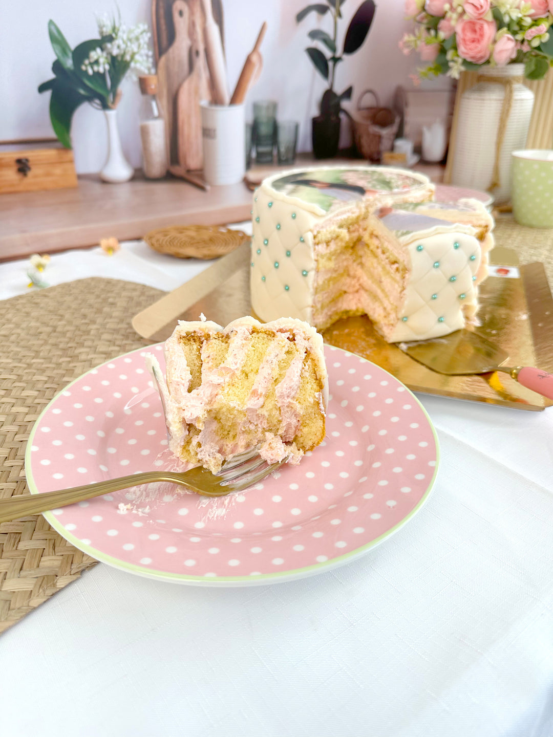 Luxe fototaart S - dubbele hoogte