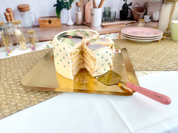 Luxe fototaart S - dubbele hoogte