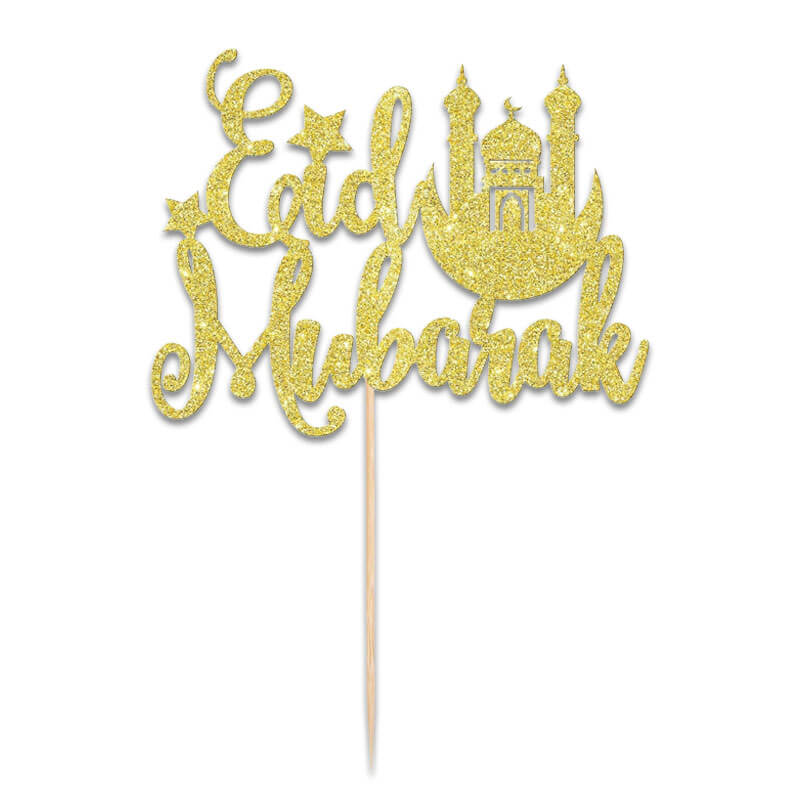 Cake-topper Eid Mubarak Goud
