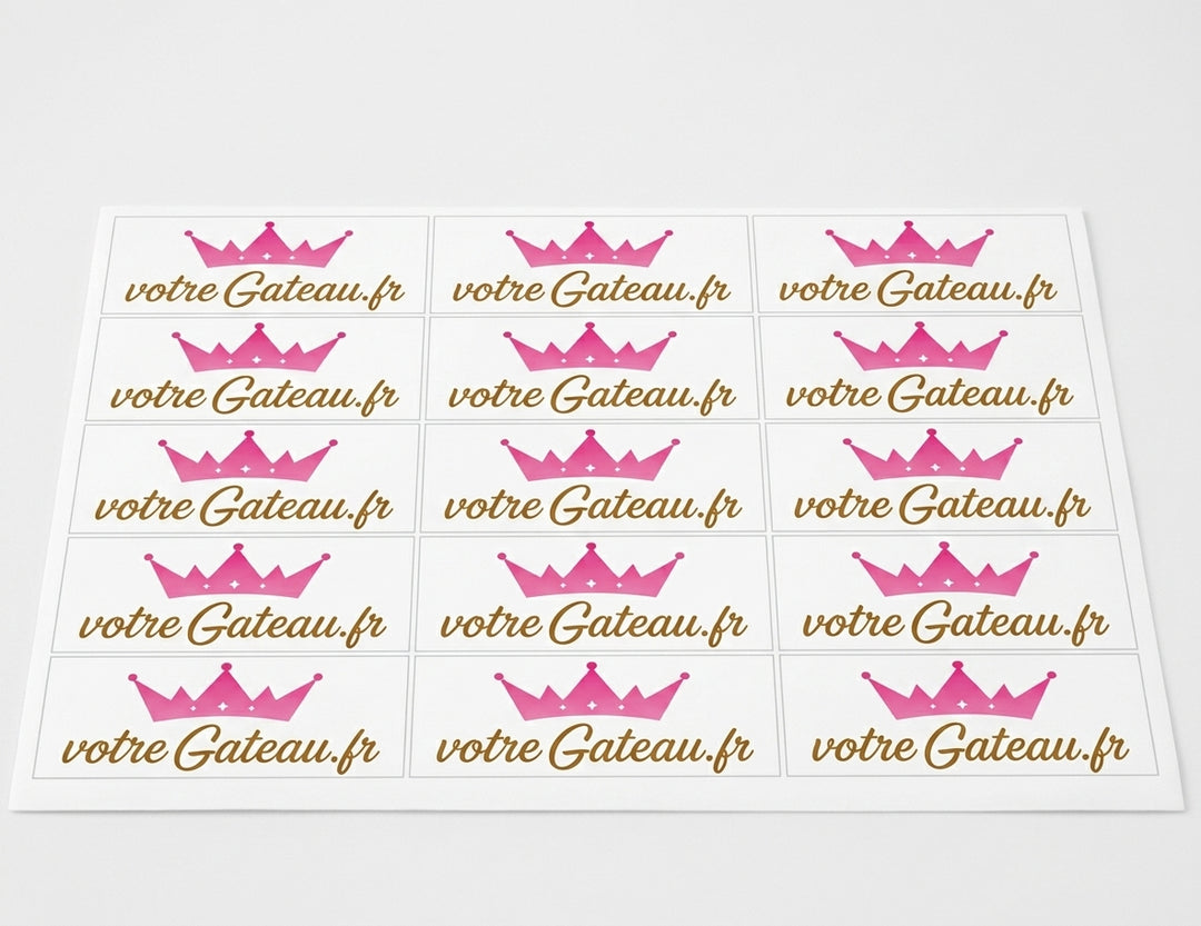 Taartprint – 6 × 4 cm (vanaf 50 stuks)