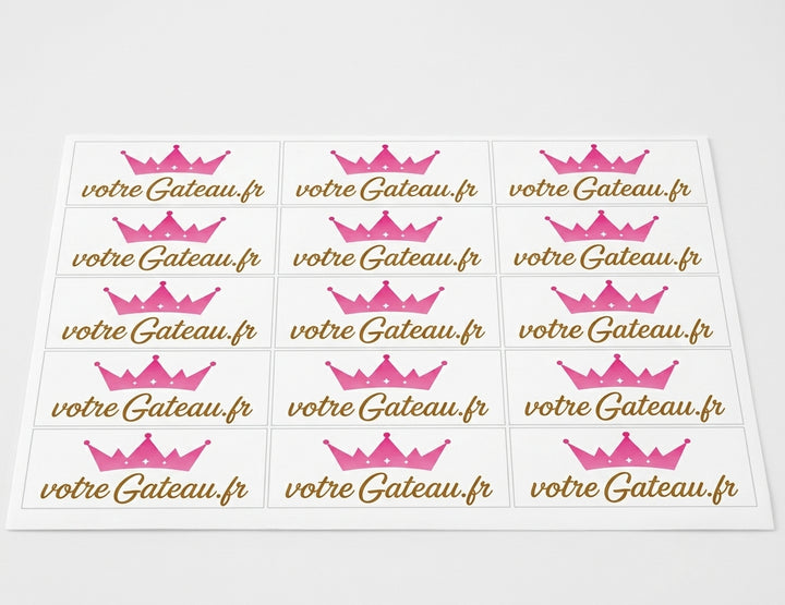 Taartprint – 6 × 4 cm (vanaf 50 stuks)