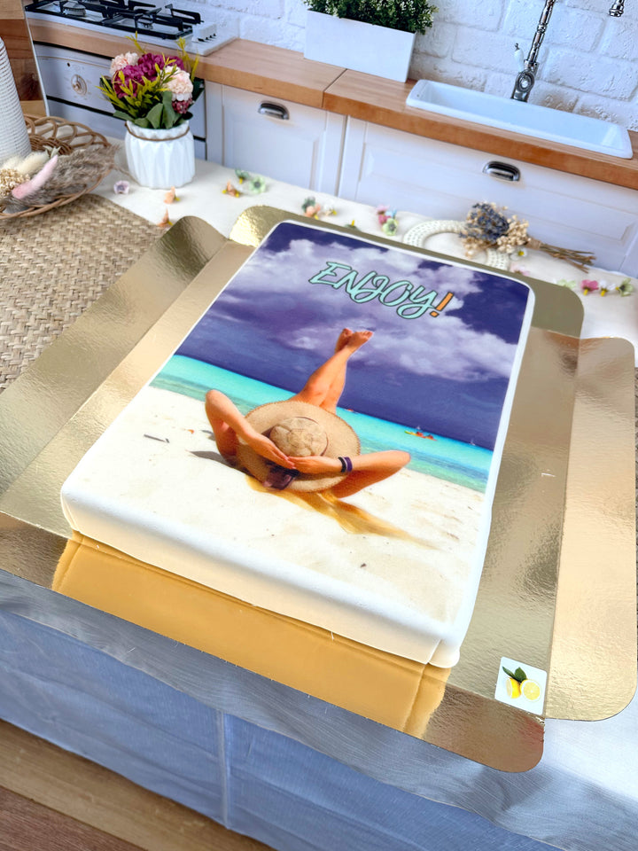 Fototaart zonder frame