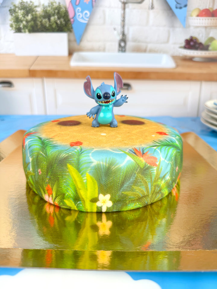 Stitch® op tropische strand taart