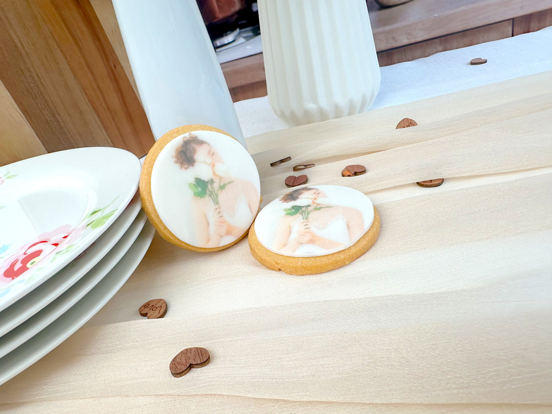 Foto koekjes, rond (12 stuks)