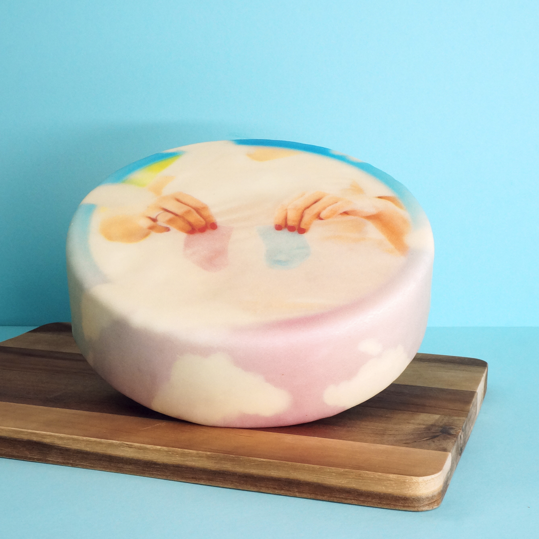 Fototaart Baby-Wolkendroom, rond