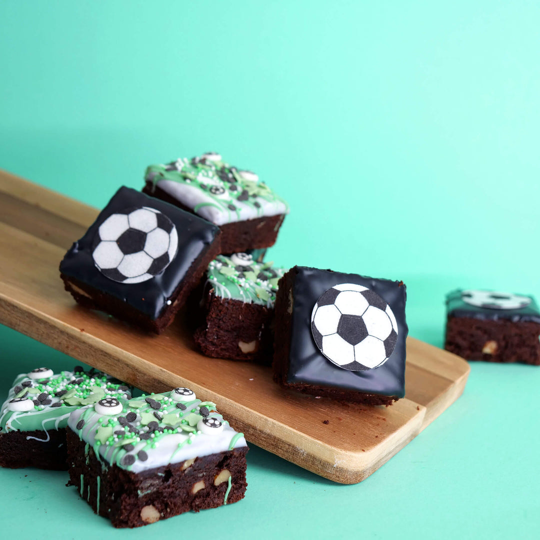 voetbalbrownies (9 stuks)