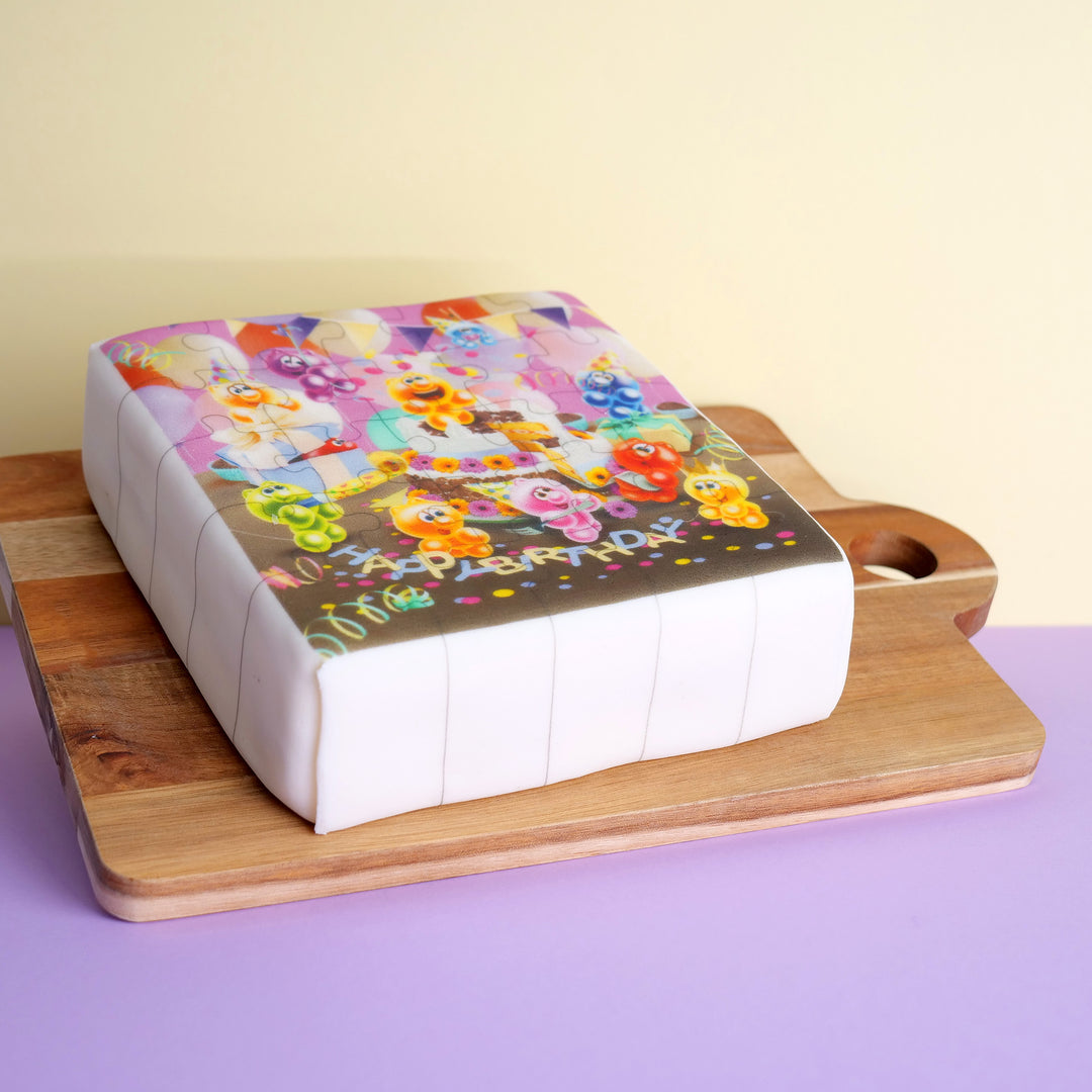 Gelini-taart - Happy Birthday-puzzel