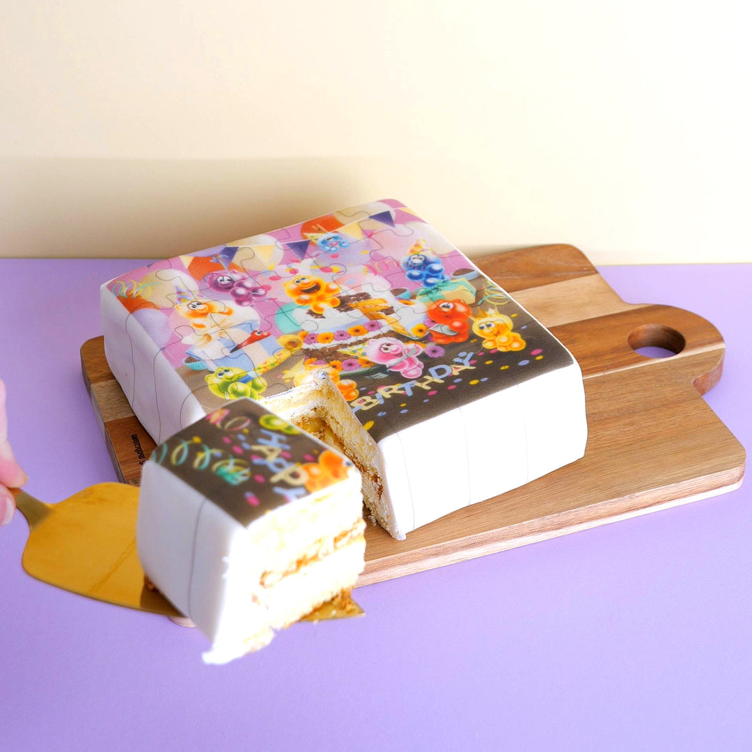 Gelini-taart - Happy Birthday-puzzel