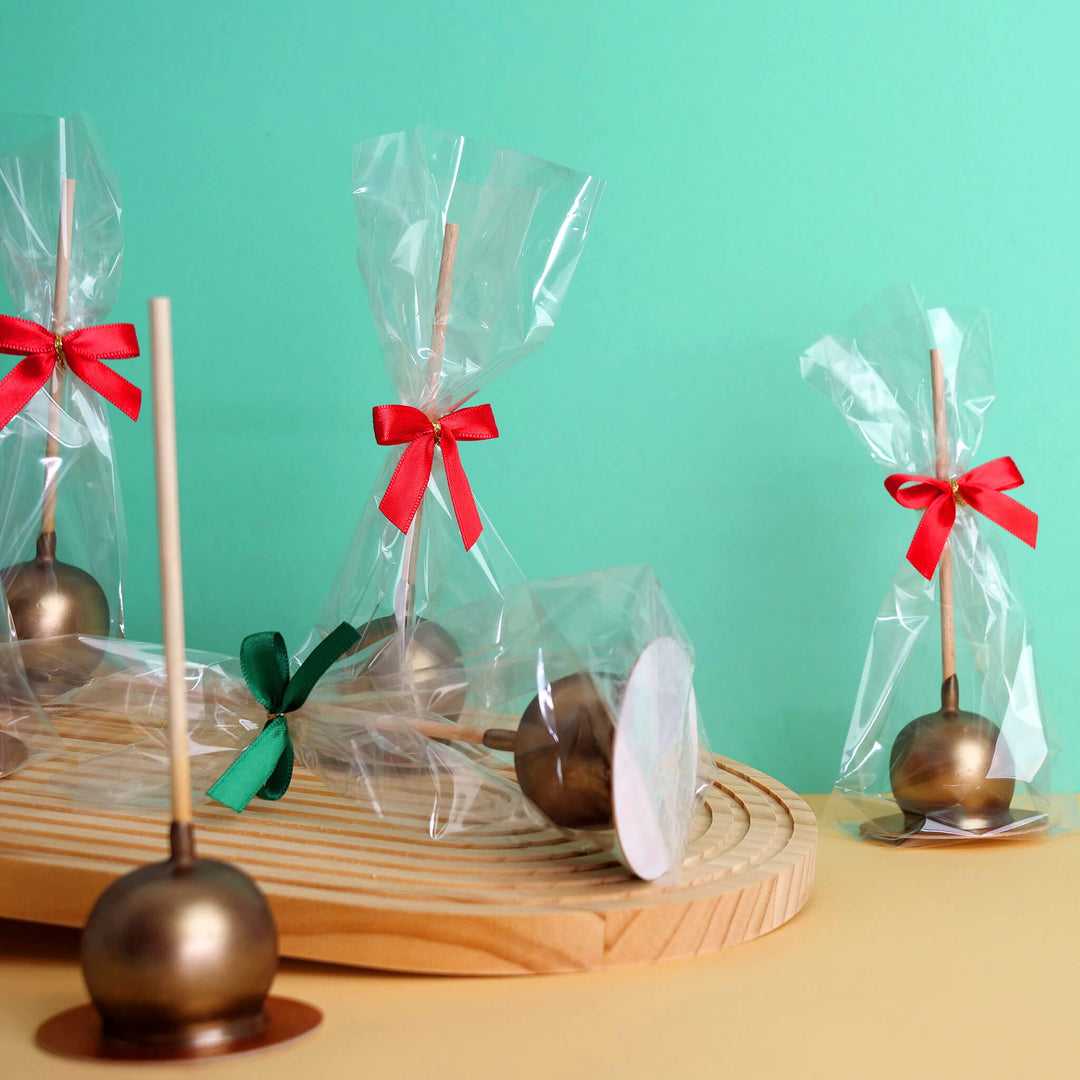 Gouden deluxe cakepops kersteditie (Set à 10 stuks)