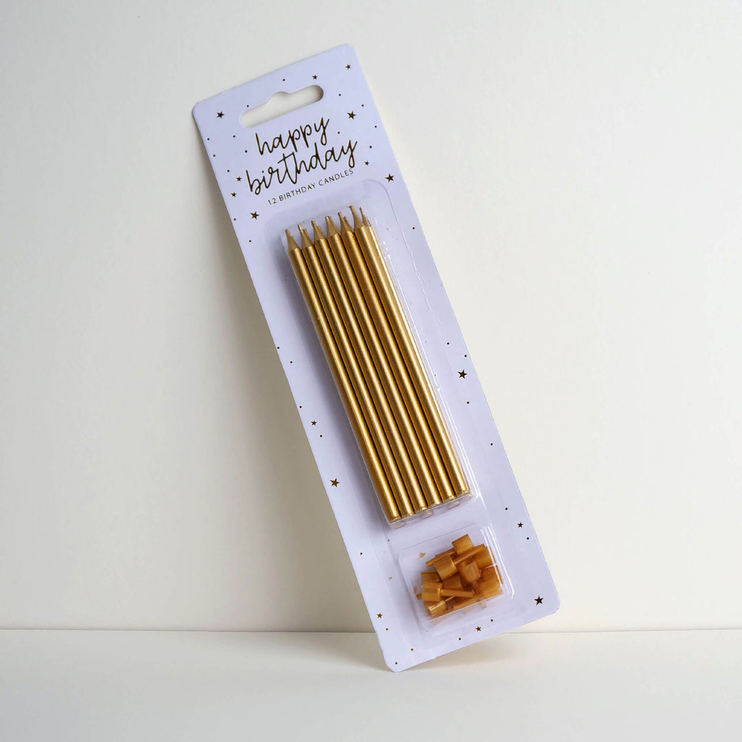 Gouden staafkaarsen (12 stuks)