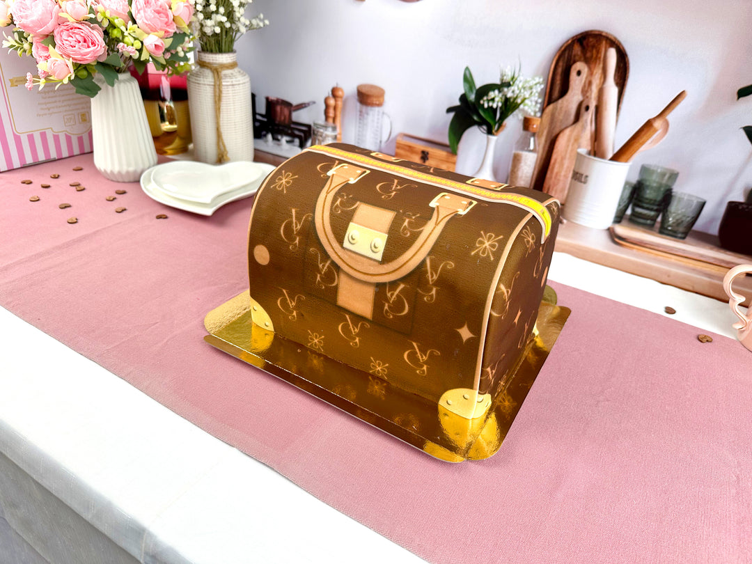 Handtassen taart VG, bruin met beige details 