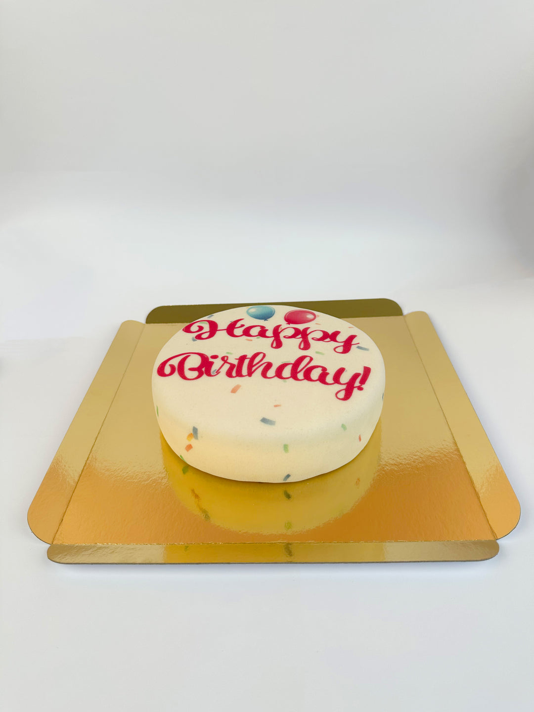 Happy Birthday taart roze