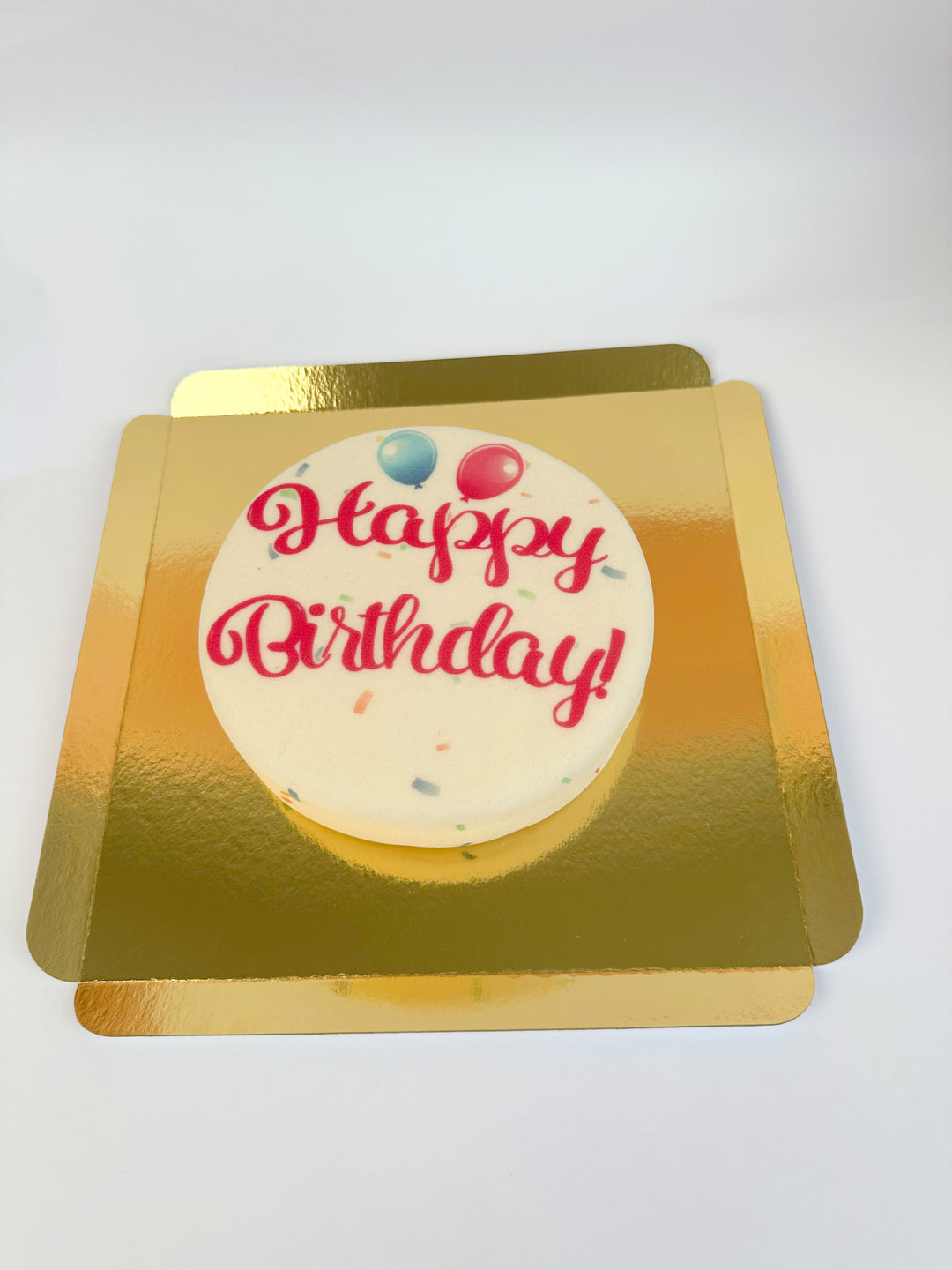 Happy Birthday taart roze