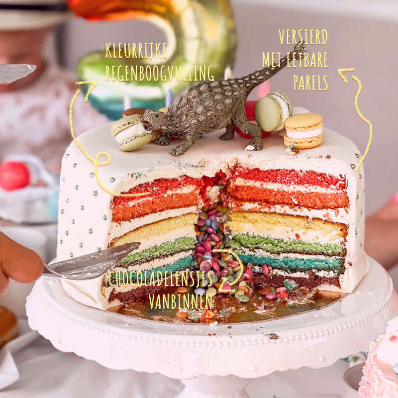 Happy Birthday luxe taart - verschillende kleuren