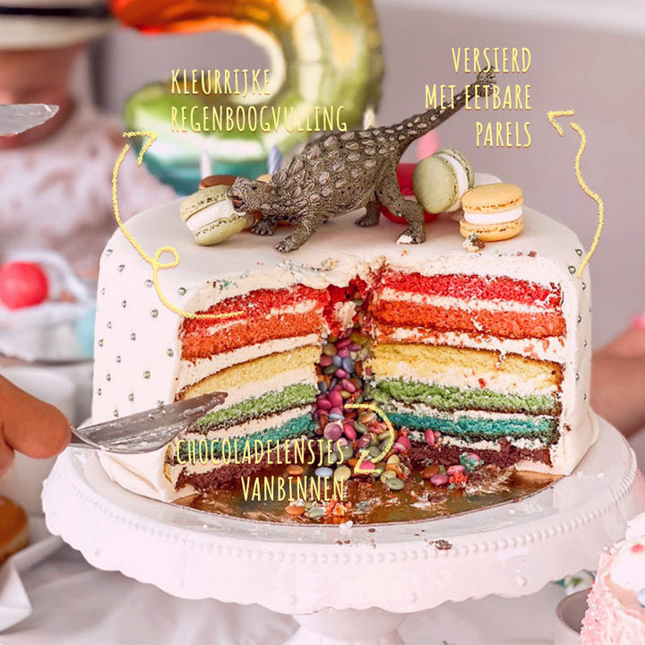 Happy Birthday luxe taart - verschillende kleuren