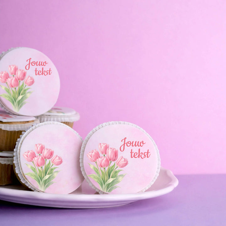 Moederdag Tulpen-cupcakes (9 stuks)