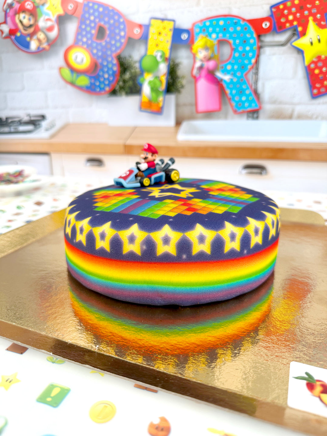 Mario Kart® op sterrenbaan taart