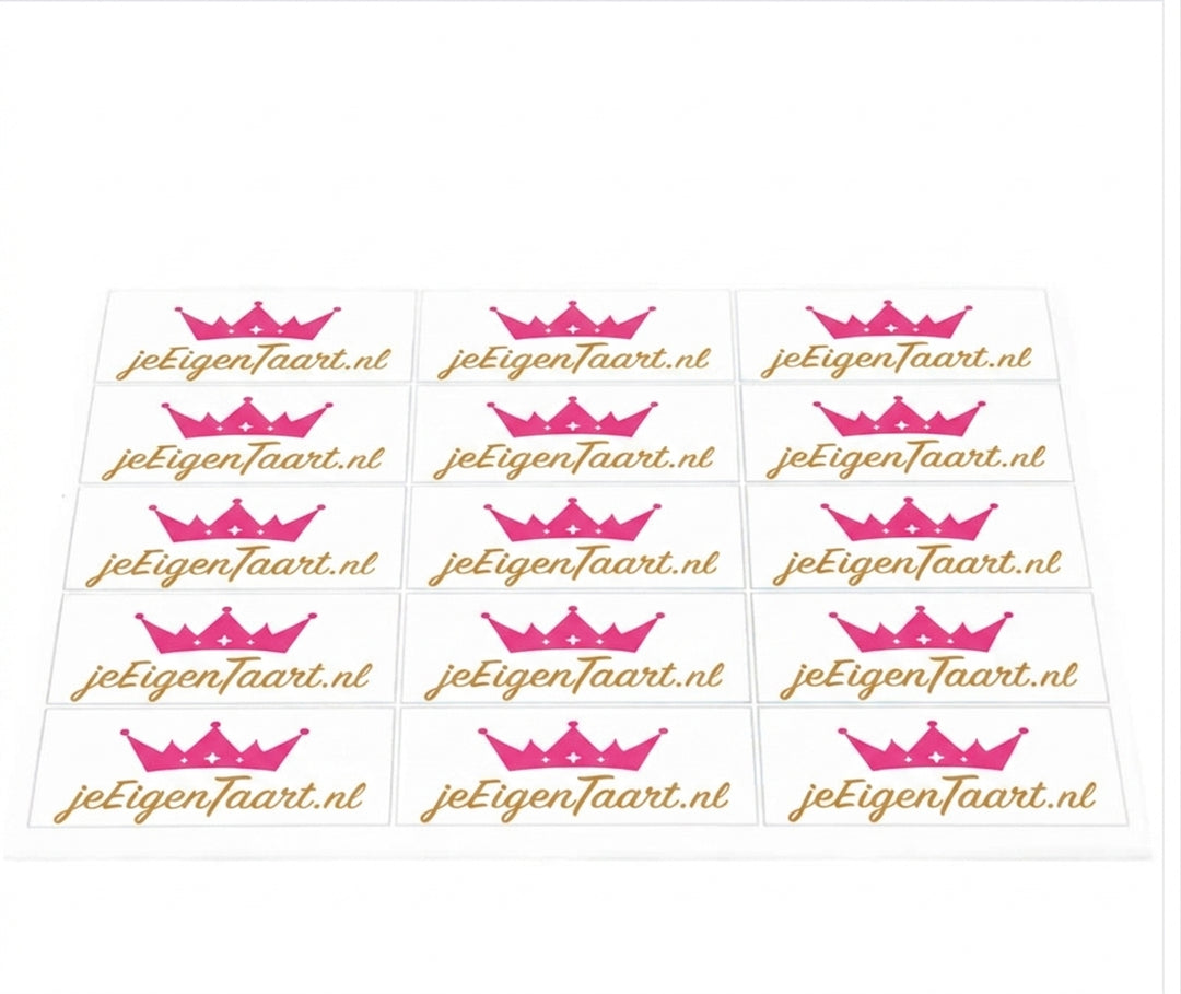 Taartprint – 6 × 4 cm (vanaf 50 stuks)