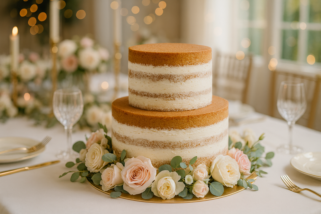 Naked Cake, Bruidstaart
