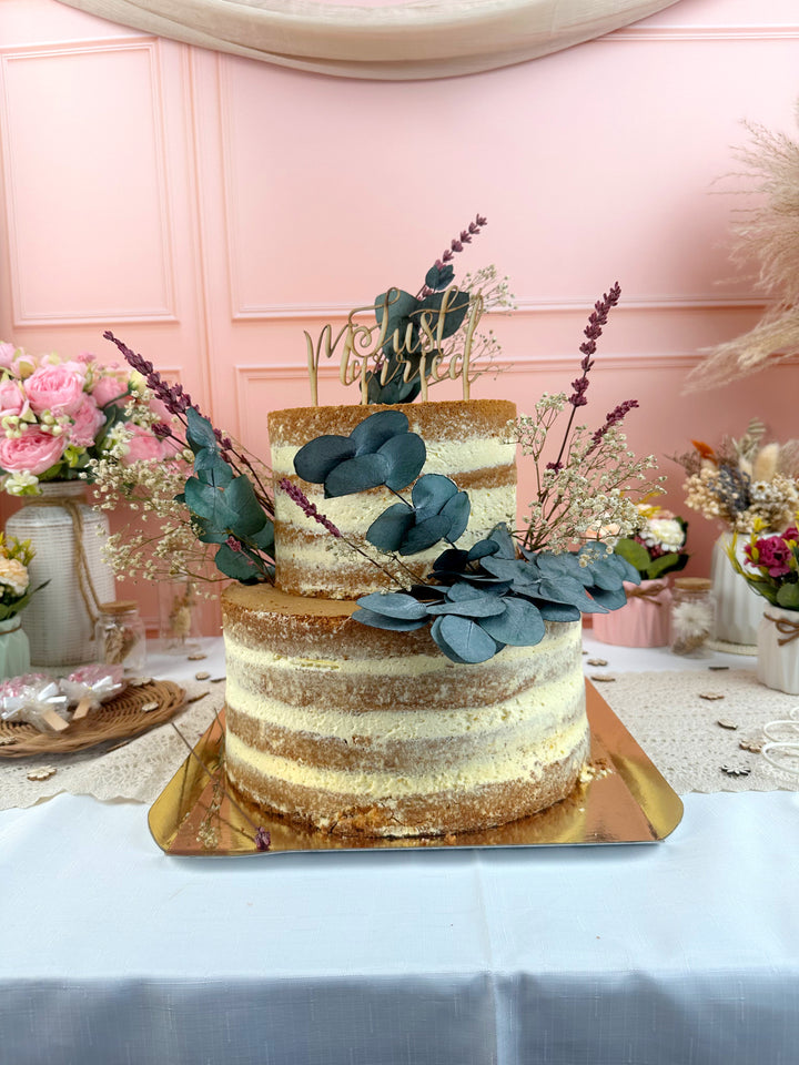 Naked Cake vanille bruidstaart