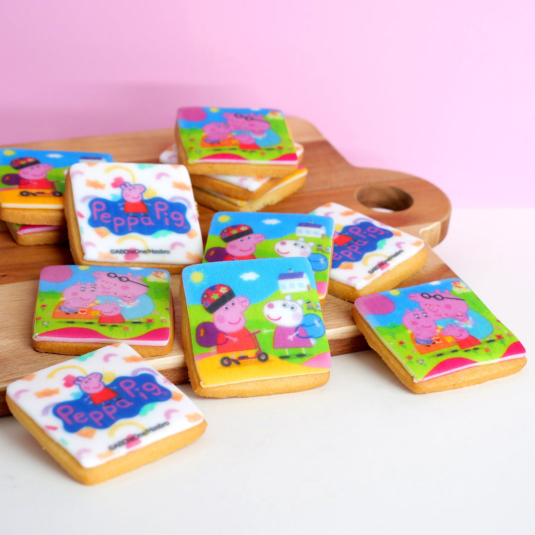 Peppa Big vierkante koekjes (12 stuks)