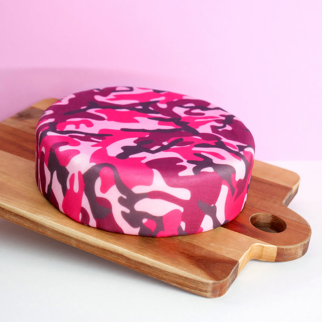 Roze camouflagetaart