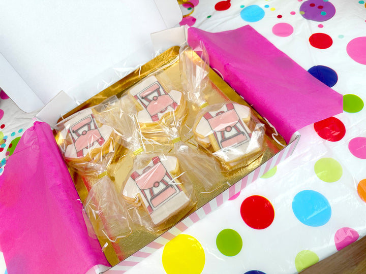 Roze schooltaskoekjes (12 stuks)