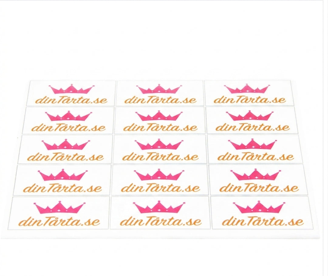 Taartprint – 6 × 4 cm (vanaf 50 stuks)